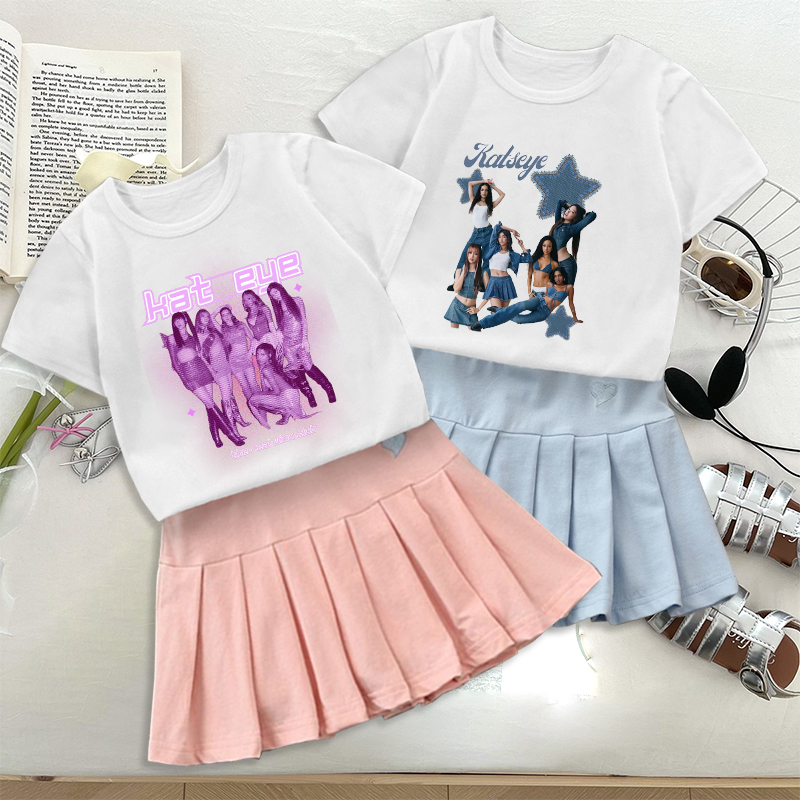 Embroidery Shirt - Moda K POP K-KATSEYE T-shirt Gonna