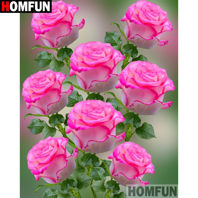 Embroidery Roll Pattern - HOMFUN Diamante Ricamo 