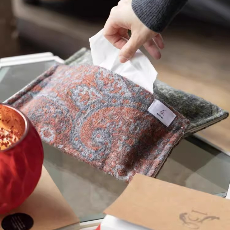 Embroidery In Indonesia - Patchwork bicolore importato dall'Indonesia Scatola di