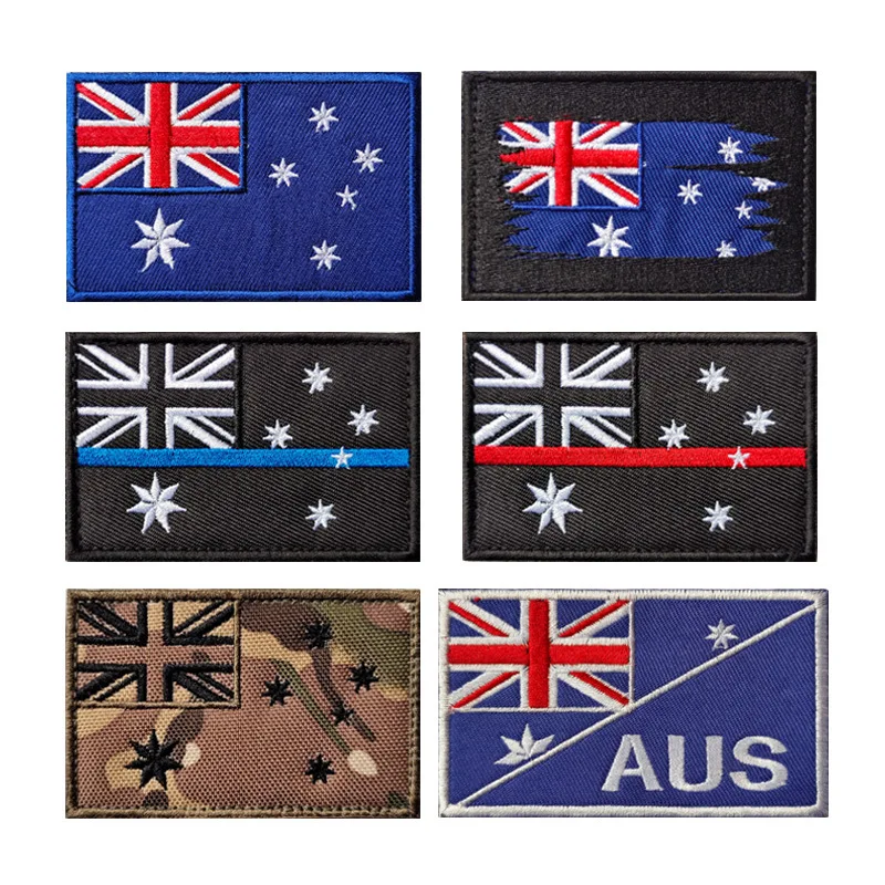 Embroidery Uk - Toppe riflettenti IR bandiera australiana con