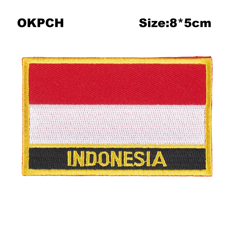 Embroidery In Indonesia - Toppe da ricamo con bandiera dell'Indonesia,