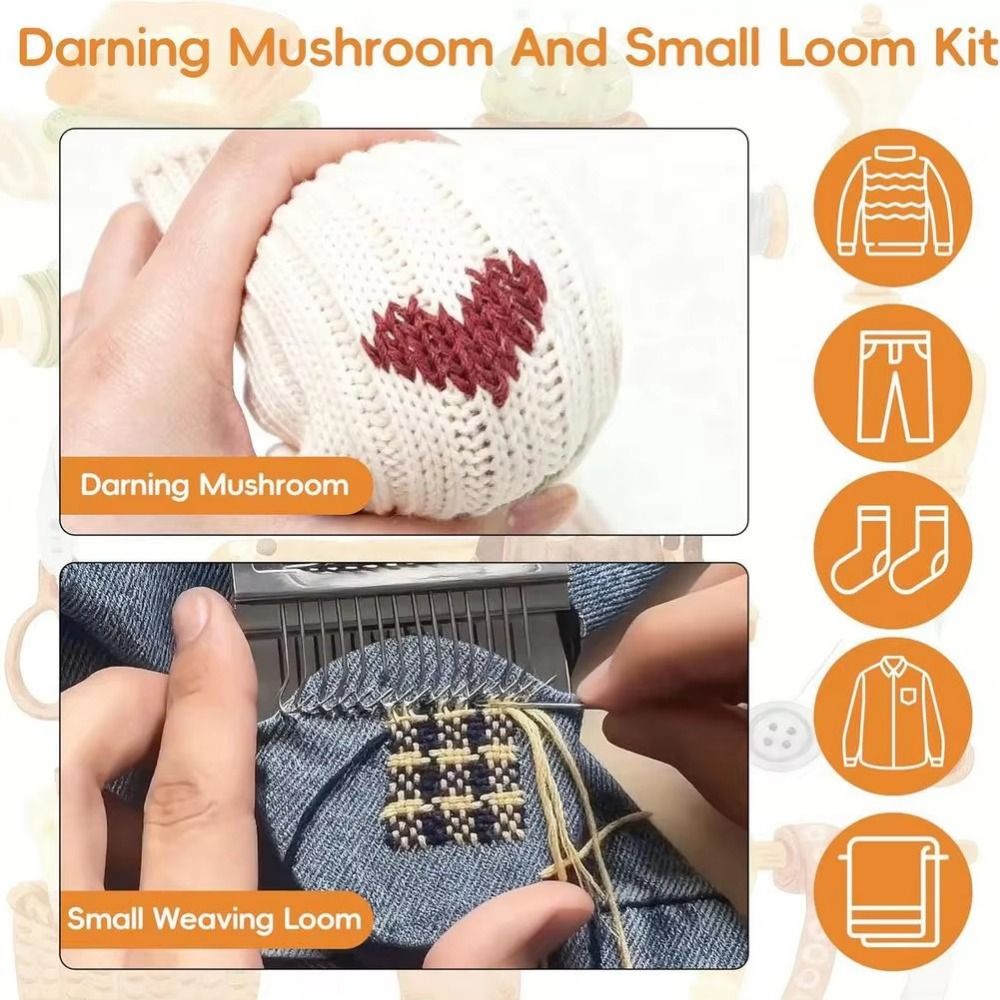Embroidery Egg - Kit per Riparazione Calze Fai-da-Te, Telaio