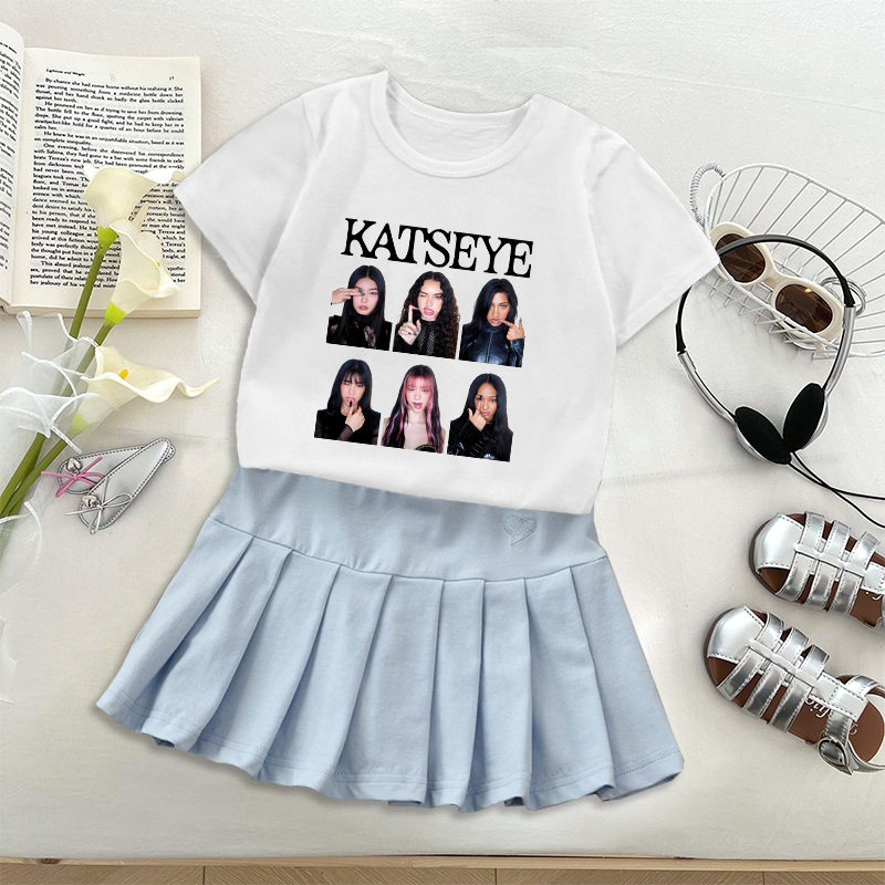 Moda K POP K-KATSEYE T-shirt G - Embroidery Shirt recensione e prezzo