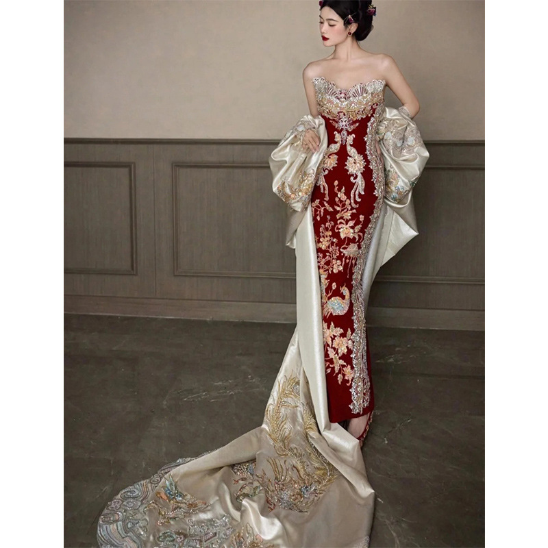 Abito da sposa Xiuhe 2026 nuov - Embroidery In Indonesia recensione e prezzo