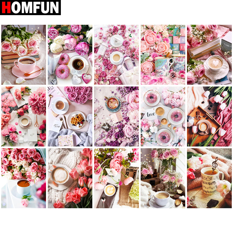 HOMFUN diamante ricamo 