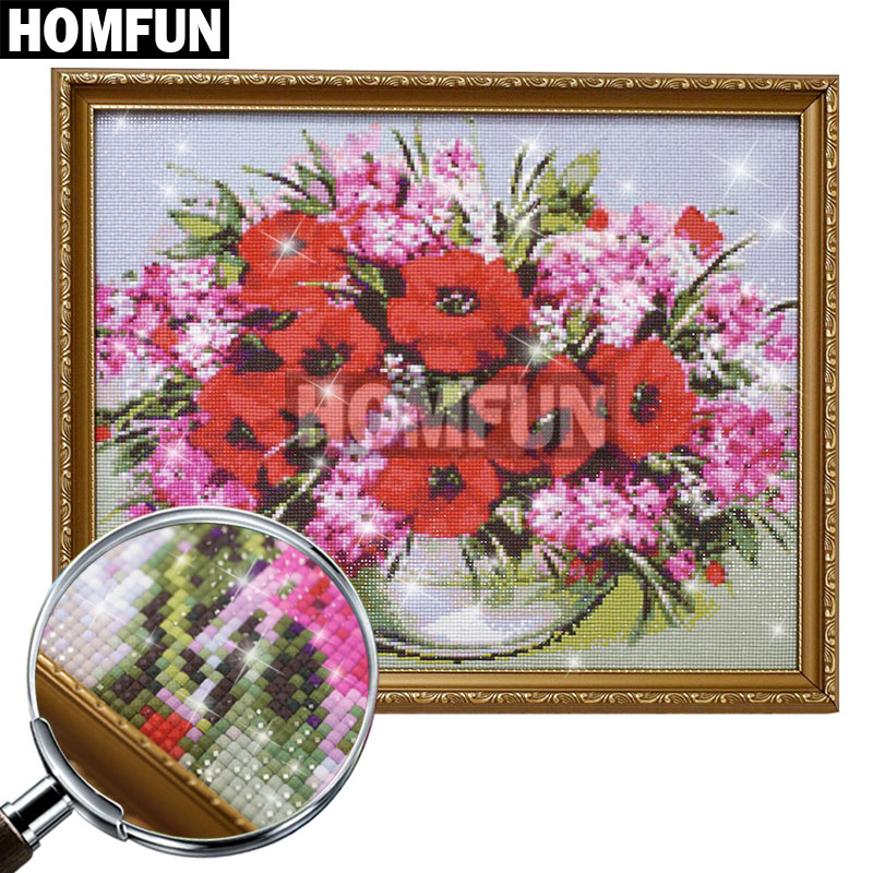 HOMFUN AB diamante ricamo 