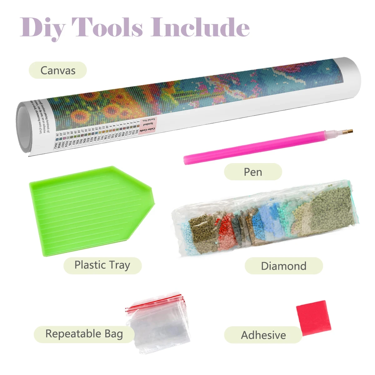 Dipinto Diamantato 5D Fai-da-T - Embroidery Roll Pattern recensione e prezzo