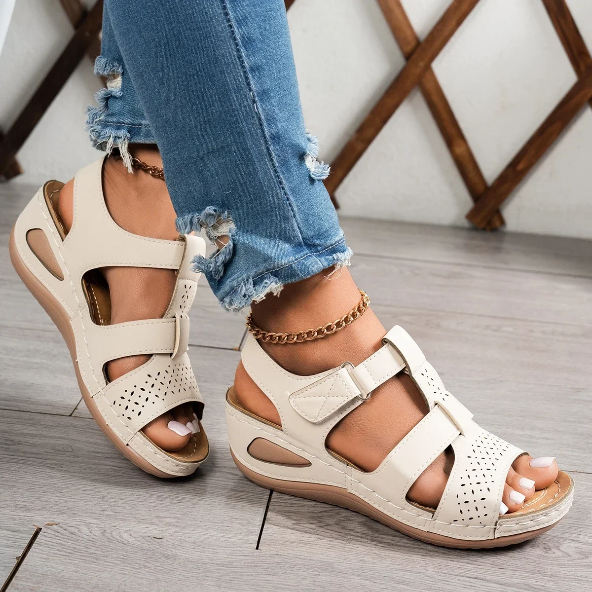 Sandali da donna a zeppa con s - Embroidery Handicraft recensione e prezzo